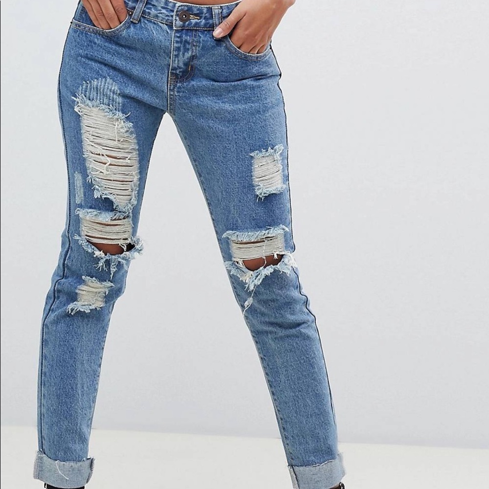 ASOS. Liquor N Poker Distressed Boyfriend Jeans